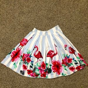 Knee Length flamingo skirt